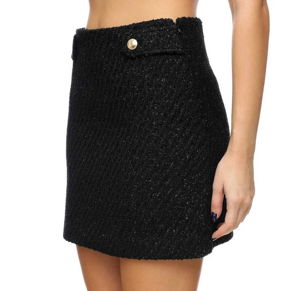 NWT MICHAEL KORS High-Waisted Tweed Mini Skirt Size 14 - Picture 2 of 14